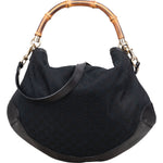 Gucci GG Monogram Bamboo Peggy Handbag - vintageandkickz