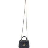 Chanel Quilted Caviar Leather Coco Top Handle Single Flap Handbag