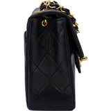 Chanel Quilted Lambskin 24K Gold Mini Single Flap Crossbody Bag