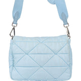 Prada Quilted Baby Blue Nylon Triangle Re-Edition Crossbody Bag