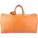 Louis Vuitton Cognac Epi Leather Keepall 50