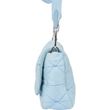 Prada Quilted Baby Blue Nylon Triangle Re-Edition Crossbody Bag