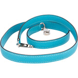 Hermès Blue Leather Palladium Hardware Kelly Strap