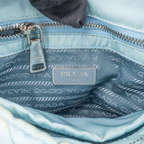 Prada Quilted Baby Blue Nylon Triangle Re-Edition Crossbody Bag