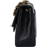 Chanel Quilted Lambskin 24K Gold Mini Single Flap Crossbody Bag