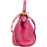 Fendi Pink Leather Peekaboo Mini Handbag - vintageandkickz