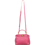 Fendi Pink Leather Peekaboo Mini Handbag - vintageandkickz