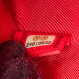 Chanel Rouge Quilted Caviar Leather CC Clutch