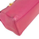 Fendi Pink Leather Peekaboo Mini Handbag - vintageandkickz