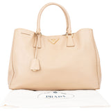 Prada Beige Saffiano Leather Galleria Handbag