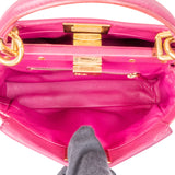 Fendi Pink Leather Peekaboo Mini Handbag - vintageandkickz