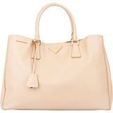 Prada Beige Saffiano Leather Galleria Handbag