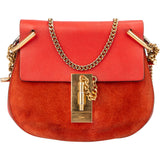 Chloé Rouge Leather Drew Crossbody Bag