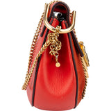 Chloé Rouge Leather Drew Crossbody Bag