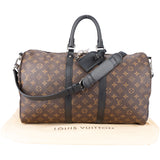 Louis Vuitton Canvas Monogram Macassar Keepall 45 Bandouliere