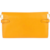 Hermès Jaune Chevre Leather Kelly Wallet