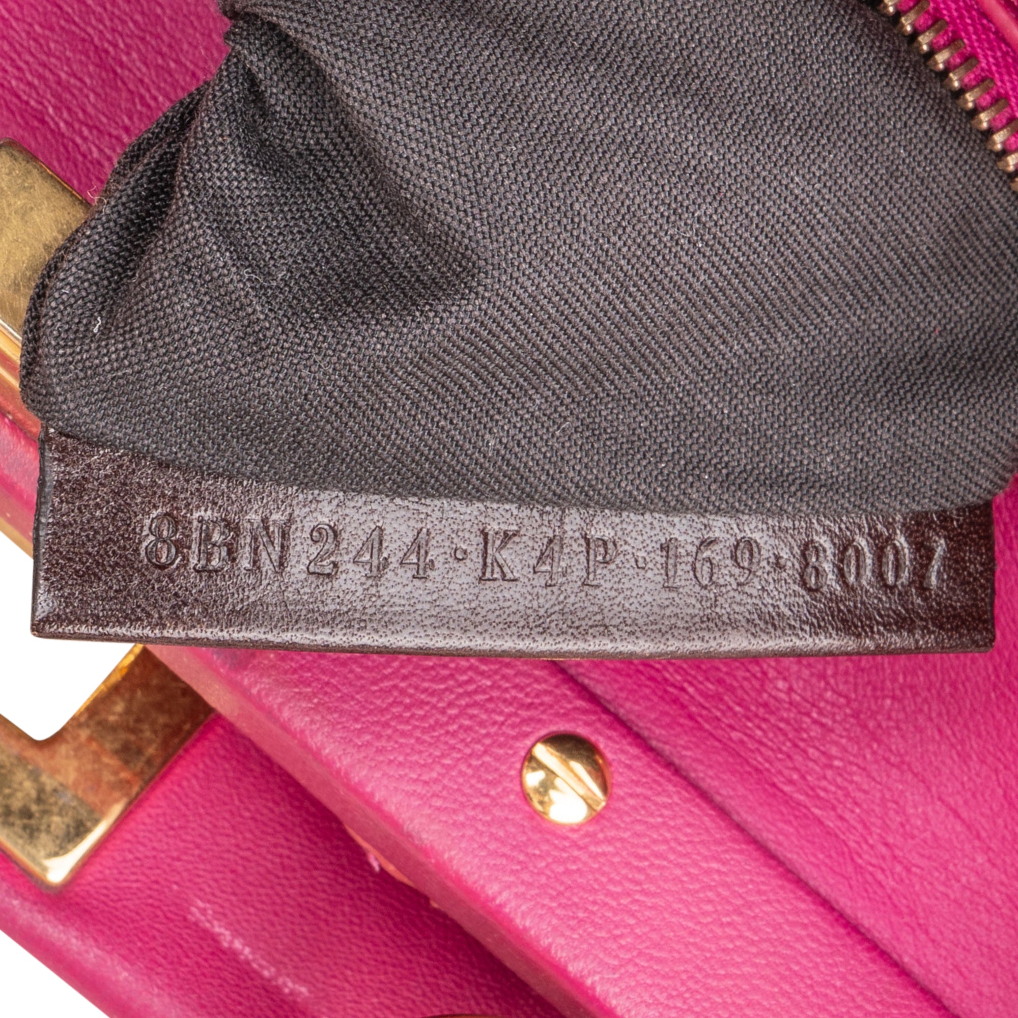 Fendi Pink Leather Peekaboo Mini Handbag - vintageandkickz