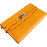 Hermès Jaune Chevre Leather Kelly Wallet