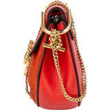 Chloé Rouge Leather Drew Crossbody Bag