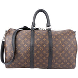 Louis Vuitton Canvas Monogram Macassar Keepall 45 Bandouliere