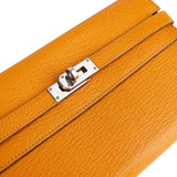 Hermès Jaune Chevre Leather Kelly Wallet