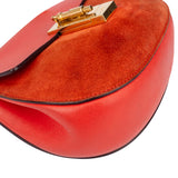 Chloé Rouge Leather Drew Crossbody Bag