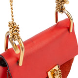 Chloé Rouge Leather Drew Crossbody Bag
