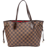 Louis Vuitton Damier Ebene Monogram Neverfull PM Handbag