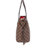 Louis Vuitton Damier Ebene Monogram Neverfull PM Handbag