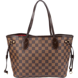 Louis Vuitton Damier Ebene Monogram Neverfull PM Handbag