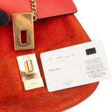 Chloé Rouge Leather Drew Crossbody Bag