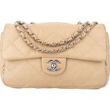 Chanel Stitching Calfskin Palladium Single Flap Crossbody Bag