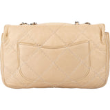 Chanel Stitching Calfskin Palladium Single Flap Crossbody Bag