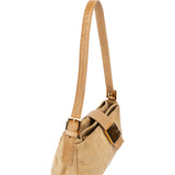 Fendi Suede Leather Limited Baguette Buckle Shoulder Bag