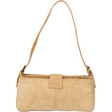 Fendi Suede Leather Limited Baguette Buckle Shoulder Bag