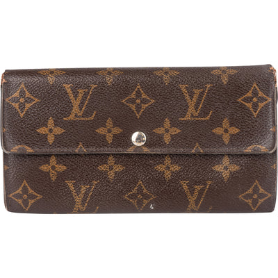 Louis Vuitton Canvas Monogram Sarah Wallet - vintageandkickz