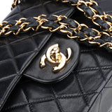 Chanel Quilted Lambsbkin 24K Gold Small Double Flap Crossbody Bag