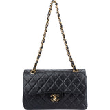 Chanel Quilted Lambsbkin 24K Gold Small Double Flap Crossbody Bag