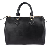 Louis Vuitton Noir Epi Leather Speedy 25 Handbag