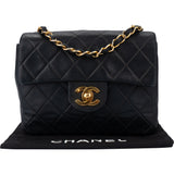 Chanel Quilted Lambskin 24K Gold Mini Single Flap Crossbody Bag