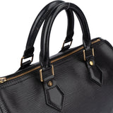 Louis Vuitton Noir Epi Leather Speedy 25 Handbag