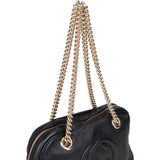 Gucci Black Leather CC Soho Shoulder Bag