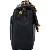 Chanel Quilted Lambskin 24K Gold Mini Single Flap Crossbody Bag