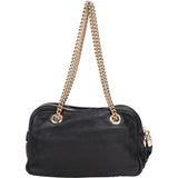 Gucci Black Leather CC Soho Shoulder Bag