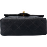 Chanel Quilted Lambskin 24K Gold Mini Single Flap Crossbody Bag