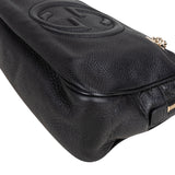 Gucci Black Leather CC Soho Shoulder Bag