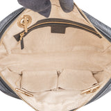 Gucci Black Leather CC Soho Shoulder Bag