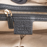Gucci Black Leather CC Soho Shoulder Bag
