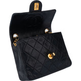 Chanel Quilted Lambskin 24K Gold Mini Single Flap Crossbody Bag