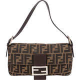Fendi Monogram FF Zucca Baguette Shoulder Bag